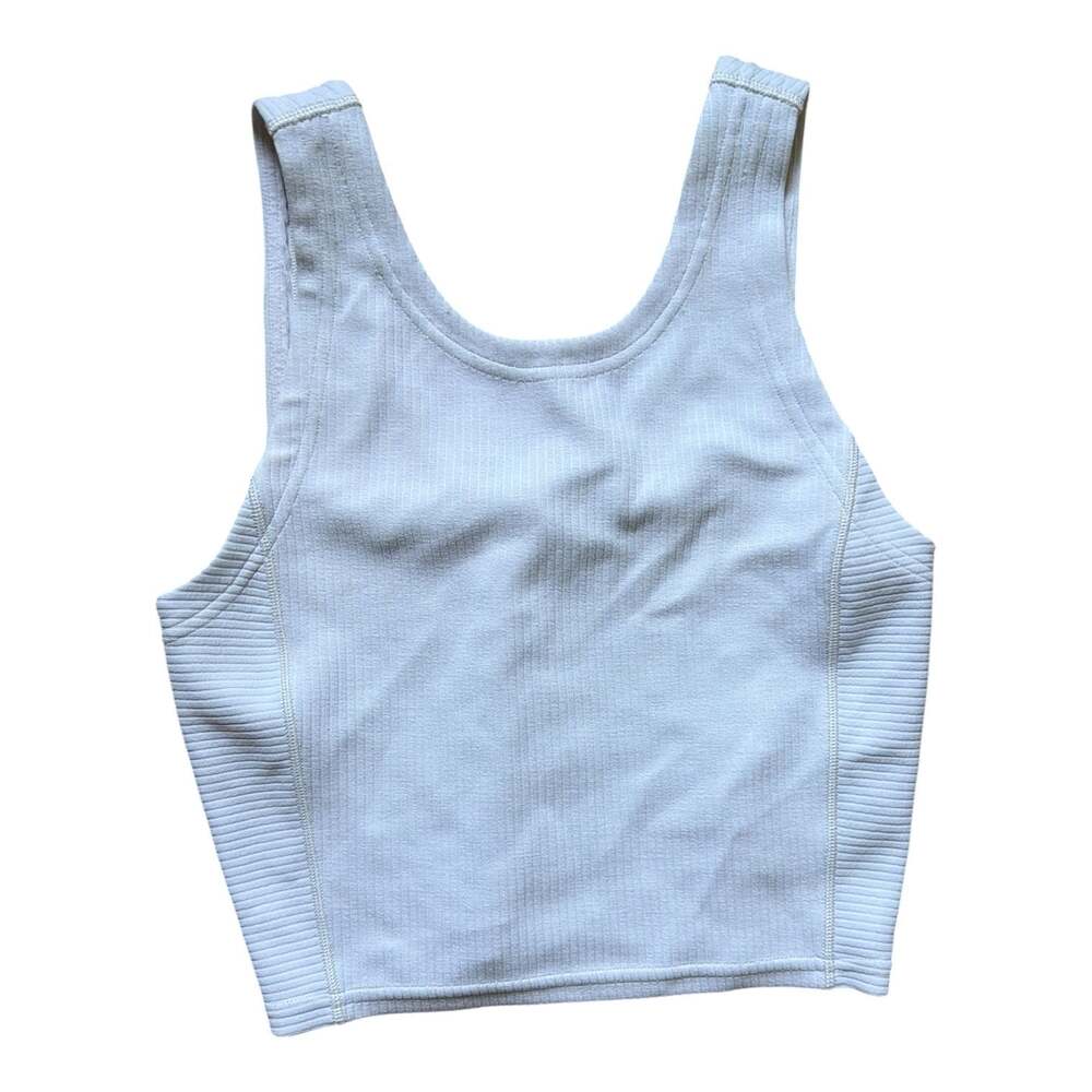 Lululemon Ribbed Softstreme Cropped Tank White Size 2